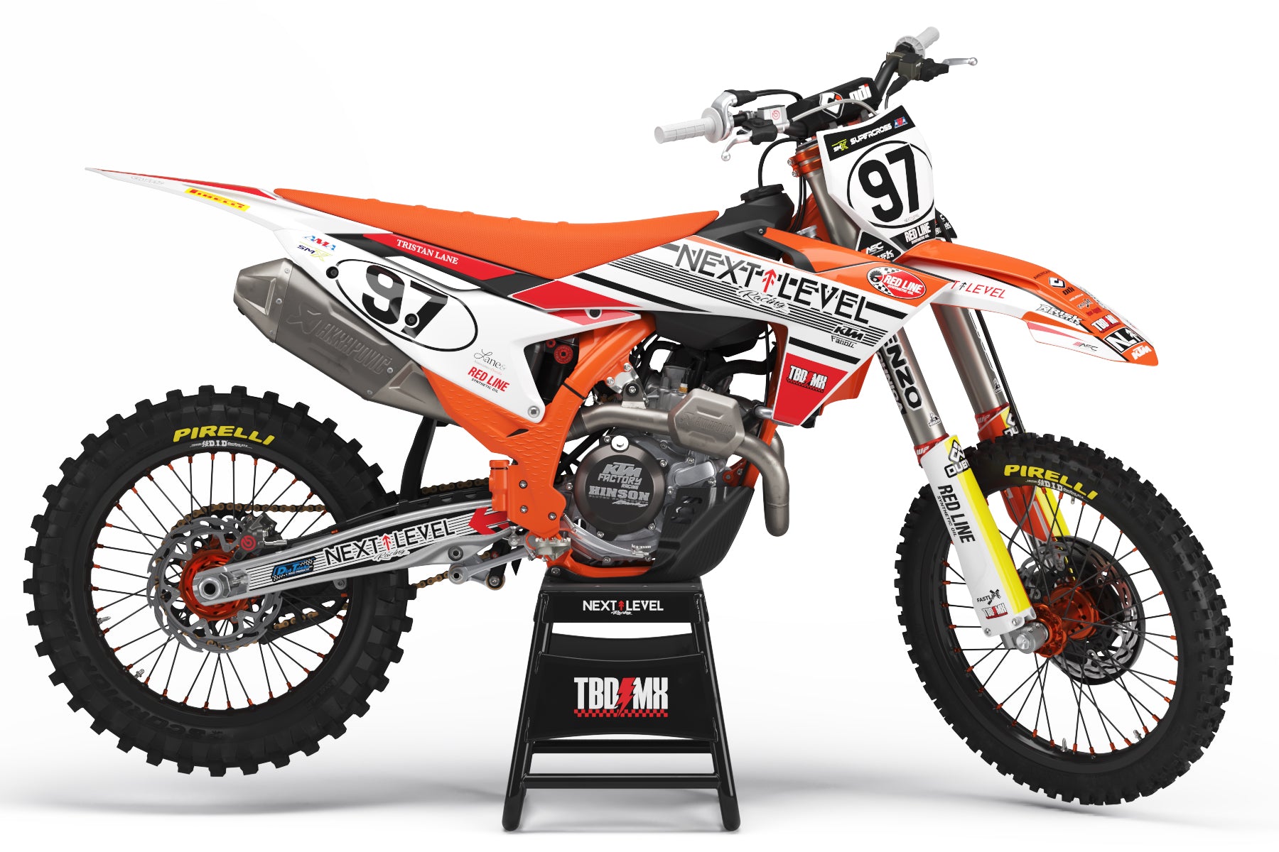 NEXT↑LEVEL RETRO 1974 MX Graphics Kit |Custom Motocross Decals | TBDMX